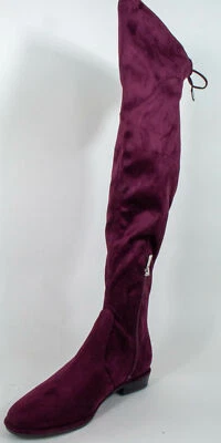 Bota Marc Fisher Damas Hulie Tela Roja Oscura Eje Alto Sobre la Rodilla 6.5W Foto 1 de 3