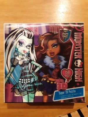 Quebra-cabeça lenticular Monster High Super 3D 150 peças 12 x 18 - Imagem 1 de 4