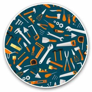2 x Vinyl Stickers 25cm - Tool Kit Hammer Spanner Builder Cool Gift #16465 - Picture 1 of 9