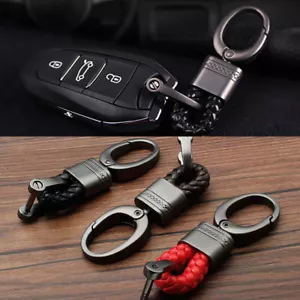 1x Men Creative Metal Leather Car Key Chain Ring Keyfob Key Holder Accessories - Foto 1 di 12