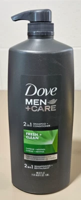 Dove мужчин + уход 2 в 1 шампунь кондиционер свежий чистый 40 унций бутылка мужчин + уход новый - Изображение 1 из 4