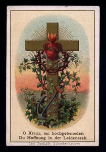 santino cromo-holy card S.CUORE DI GESU' poellath - Foto 1 di 1