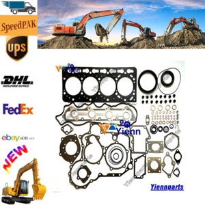 V3300T V3300DI V3300 Overhaul Gasket Kit Upper Lower Set For Kubota Bobcat S250 - Picture 1 of 3