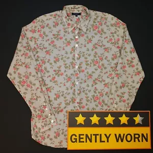 Ted Baker Print Shirt 4 Fits Like MEDIUM Slim Fit Grey Floral LIGHTWEIGHT - Picture 1 of 11