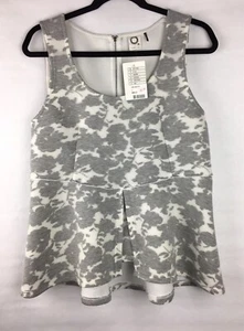 New With Tags $88 Akemi + Kin Anthropologie Women's Size Large Top Gray White - Picture 1 of 10