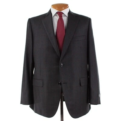 Traje de dos piezas de lana Belvest nuevo con etiquetas Super 130s talla 44R EE. UU. en gris y borgoña a cuadros Foto 1 de 4