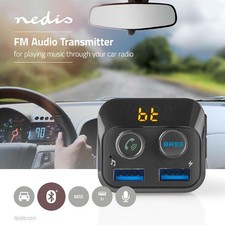 TRASMETTITORE FM NEDIS CATR120BK BLUETOOTH®, BASS BOOST, SLOT PER SCHEDA MICROSD