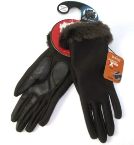ISOTONER Gants chaud SMARTOUCH nylon stretch marron foncé Taille unique NEUF - Picture 1 of 2