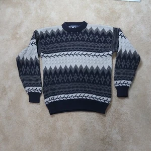 Woods and Gray Knit Sweater Mens Large Crew Neck Pullover Knit - Picture 1 of 9