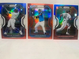 2021 Prizm MLB Rookie Parallels Lot of 3, Trammell, Guzman, Basabe, Ships Free! - Picture 1 of 7