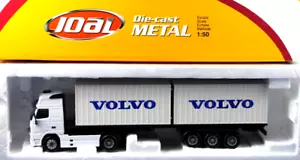 Camión 1:50 Joal 341 Volvo FH16 520 y remolque de plataforma plana con contenedores Volvo en muy buena condición - Imagen 1 de 23