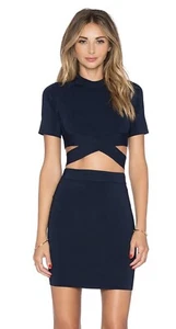 Alexander Wang T Dark Navy Pencil Skirt Womens Size Small NEW TAGS Fast Ship - Picture 1 of 11