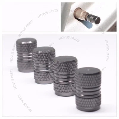 For Mercedes-Benz SL500 S500 S600 4pcs Anti-slip Valve Stem Cover Gun Metal Rim - Image 1 of 4