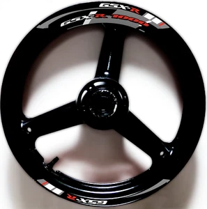 STICKER WHEEL SUZUKI THICK EDGE OUTER RIM FRONT REAR 17 INCH GSXR GSX-R 1000  - Picture 1 of 2