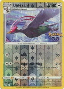Pokemon Go TCG Unfezant Reverse Holo 063/078 - Picture 1 of 1