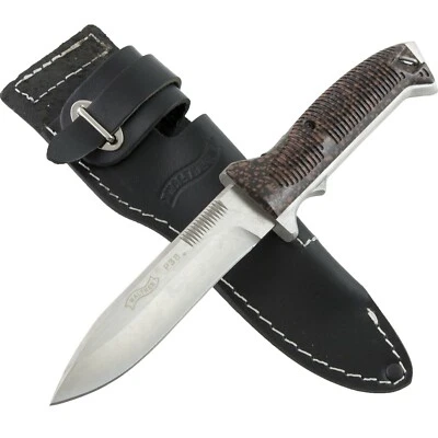 Cuchillo de lucha Walther P38 con funda de cinturón de cuero WAL50738 Foto 1 de 2