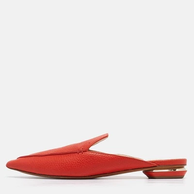 Mules Nicholas Kirkwood de cuero rojo Beya punta talla 41 Foto 1 de 4