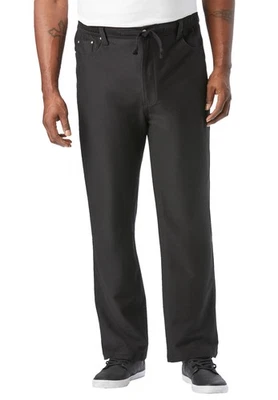 KingSize Men's Big & Tall 5-Pocket Relaxed Fit Denim Look Sweatpants - Image 1 of 4