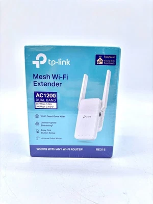 NEW TP-Link Mesh Easy One Step Button Set Up Wifi Extender AC1200 Dual Band - Image 1 of 4