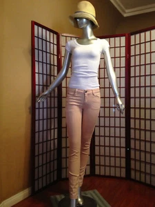 Coloured Cotton On Slim Peach Pants Women Apparel Sze 4 Waist 28 Ins 29 Garment - Picture 1 of 11