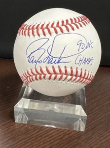 Barry Larkin Cincinnati Reds signed Official Major League Baseball 1990 WS Champ - Picture 1 of 6