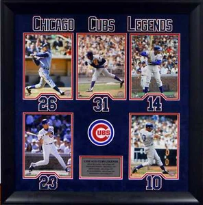 Cuadro enmarcado de los Chicago Cubs B. Williams F. Jenkins E. Banks R. Sandberg R. Santo - Imagen 1 de 1