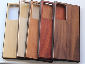 Funda de madera real a prueba de golpes para Samsung NOTE 20 ULTRA, bambú, arce, nogal, madera de rosa - Imagen 1 de 6