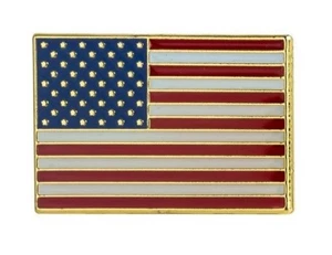 Stars & Stripes (USA) amerikanische Flagge Revers Abzeichen - MODERN RECHTECKIGER STIL - Bild 1 von 2