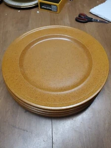 5 Mikasa Painted Sands Burnt Orange 6503 Dinner Plates 10 5/8" Euc Rare Bin 142 - Picture 1 of 8