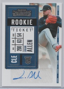 LOGAN ALLEN 2020 PANINI CONTENDERS ROOKIE TICKET AUTO RC CLEVELAND GUARDIANS