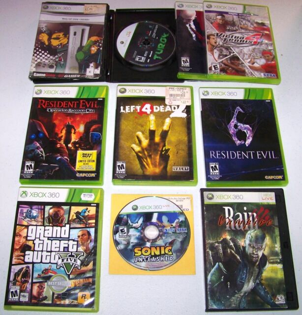 Lot 7 Xbox 360 Games Defiance, GTA IV & V Grand Theft Auto, Gears of War 2,  Too