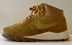 Nike Hoodland Suede Hi Top Haystack Light Brown Shoes 654888-727 Men's Size 12 - Picture 1 of 7