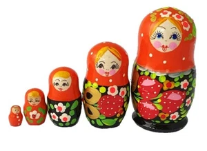 Muñecas Rusas Muñeca Gigante Matrioshka Naranja Pintada A Mano Por Karpova - Imagen 1 de 2