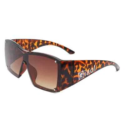 Oversized Wrap Around Women's Sunglasses - Square Sun Glasses with Thick Frame - Image 1 of 4