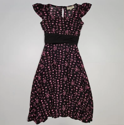 Vestido Bettie Page para mujer negro XS lunares sin mangas hasta la rodilla línea A vintage Foto 1 de 4