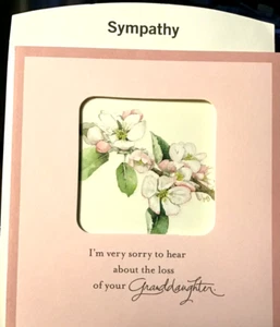 SYMPATHY Card,LOSS OF GRANDDAUGHTER, "Sorry To Hear" Nature's Sketchbook, NS50 - Picture 1 of 4
