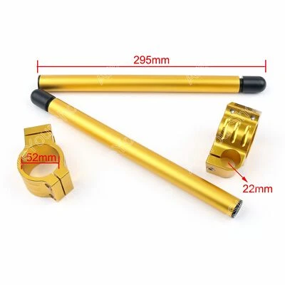 Universal Motoycycle Clip-On Handlebars For SUZUKI GSXR1100 YAMAHA FZR1000 Gold - Image 1 of 4