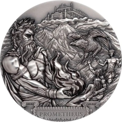 2020 Prometheus Titan  3 OZ Ultra High Relief Pure Silver Coin  Cook Island - Image 1 of 4