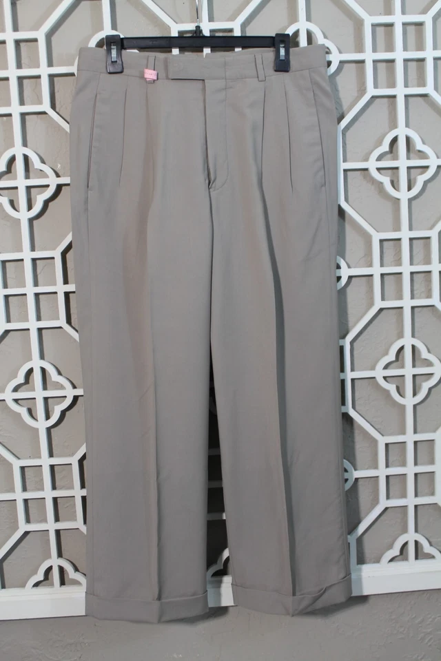 Pantalones Armani Para Hombre 33 Beige Negocios Lana Diseñador Collezioni Italia 33x27 DEFECTUOSOS Foto 1 de 4