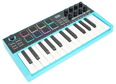 Rockville M25 25 Key USB Wireless MIDI Keyboard Controller With Bluetooth+8 Pads - Image 1 of 4