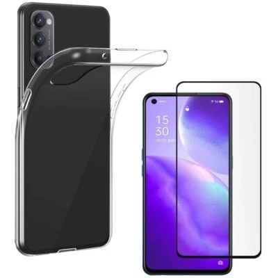 COVER TRASPARENTE + PELLICOLA VETRO TEMPERATO PER OPPO FIND X3 LITE CUSTODIA TPU