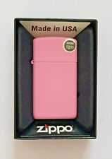 Zippo Lighter Slim Pink Matte #1638 Lighter New in Original Box
