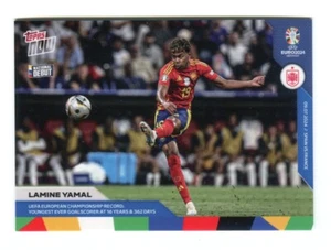 2024 Topps Now Lamine Yamal Récord UEFA Joven Goleador EURO #54 España RC - Imagen 1 de 2