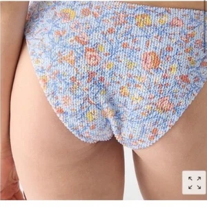 Neu mit Etikett J. Crew Damen blau Blumen Scrunchie Hipster Bikiniunterteil Größe 2X - Bild 1 von 8