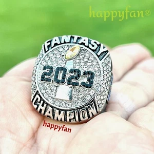 2023 Fantasy Football Championship Ring Yellow FFL Champion Trophy Size 8-14 New - Picture 1 of 7