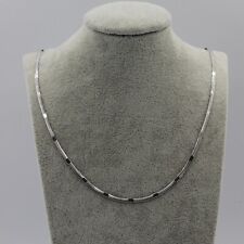 Platinum Plated Textured Simple Necklace Snake Style 60 cm Hypoallergenic