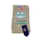 Official Girl Scout Cadets Senior Ambassador Sash Tan X-Long Length With Patches