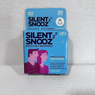 Silent Snooze | Reduces Snoring | Nasal Dilator | Unscented |Reuse For 30 Nights • 14.60€