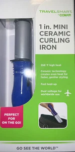 Nuevo en caja Conair 1 in. Mini RIZADOR DE CERÁMICA ~ Tamaño de viaje Doble voltaje Calor uniforme - Imagen 1 de 4
