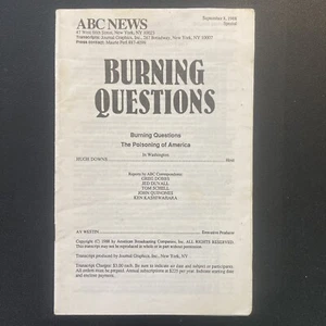 ABC News Transcript: Burning Questions: The Poisoning Of America Sept 8, 1988 - Picture 1 of 5
